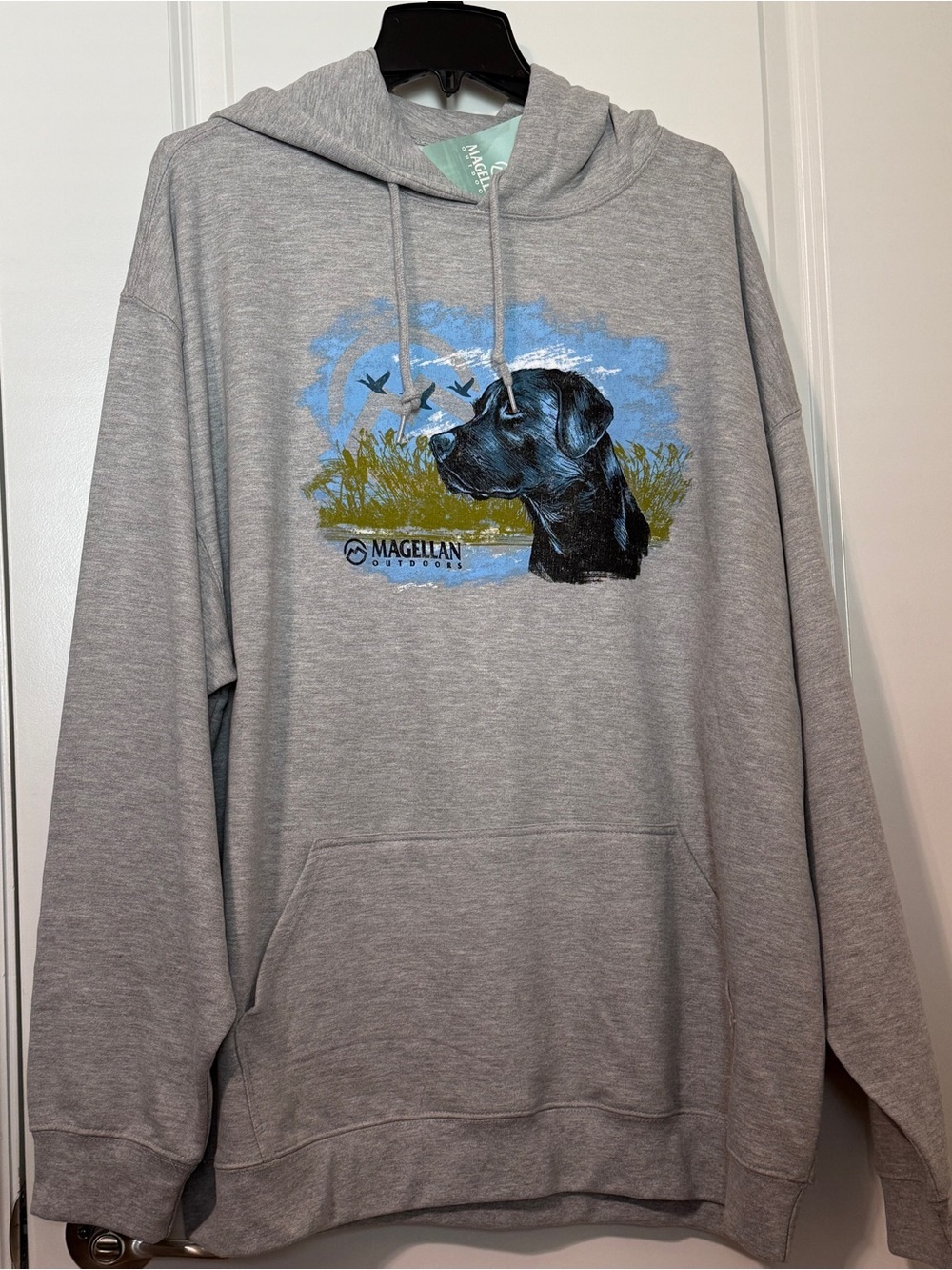 π Magellan Outdoors Black Lab Hunting Hoodie Gray 2XL Pullover - Picture 16 of 16